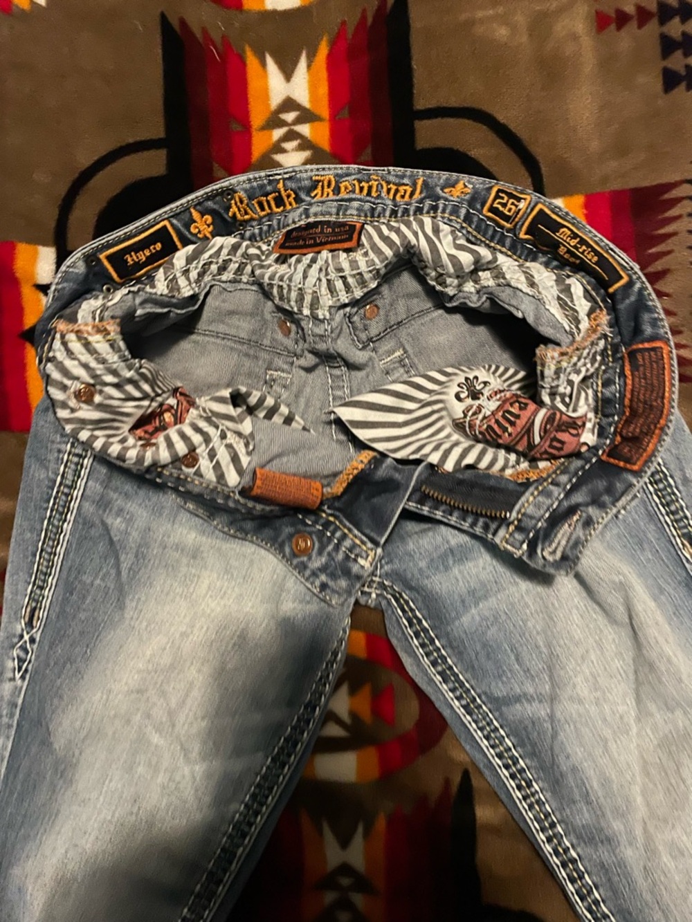 Rock Revival Light Blue Flare Jeans - Picture 5 of 8